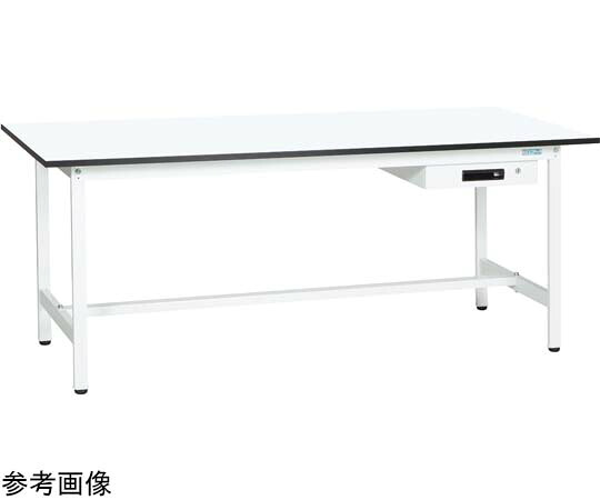 サカエ 軽さ進め方台（KA印字機/耐荷重180kg/メラミン天板/引出付/据えつける式） W900×D750×H740粍 KA-097AMW 1台 医薬品・コンタクト・介護-治療機器