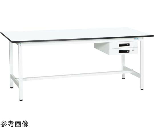 サカエ 軽量作業台（KAタイプ/耐荷重180kg/メラミン天板/引出付/固定式） W1200×D600×H740mm KA-126BMW 1台