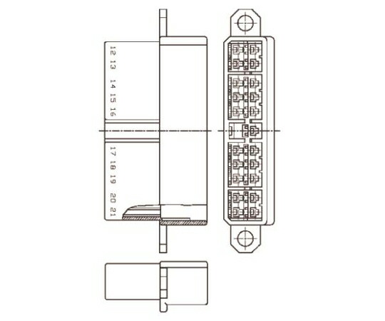 TE　Connectivity コネクタハウジング メス 17極 2列 Multi-Interlock Mark IIシリーズ 1袋（100個入） 172516-1 1袋(100個入)