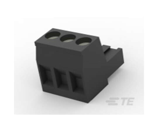 TE　Connectivity 基板用端子台 TBシリーズ 5mmピッチ 1列 3極 黒 1セット（200個入） 2305909-3 1セット(200個入)