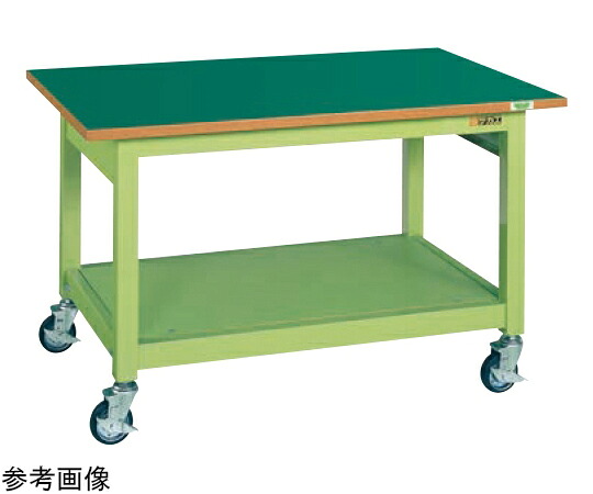サカエ 中量作業台KBタイプ（移動式） W900×D600×H740mm KBF-096FEN 1台