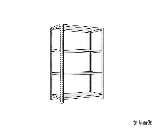 サカエ 開放的型棚 120kg/段 高さ1500粍 4段手合い W1200×D600×H1500粍 LWF9344 1個 医薬品・コンタクト・介護-治療機器