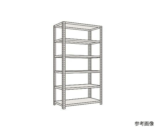 サカエ 軽量開放型棚ボルトレス 100kg/段 高さ2400mm 6段タイプ W875×D450×H2400mm K3126 1個