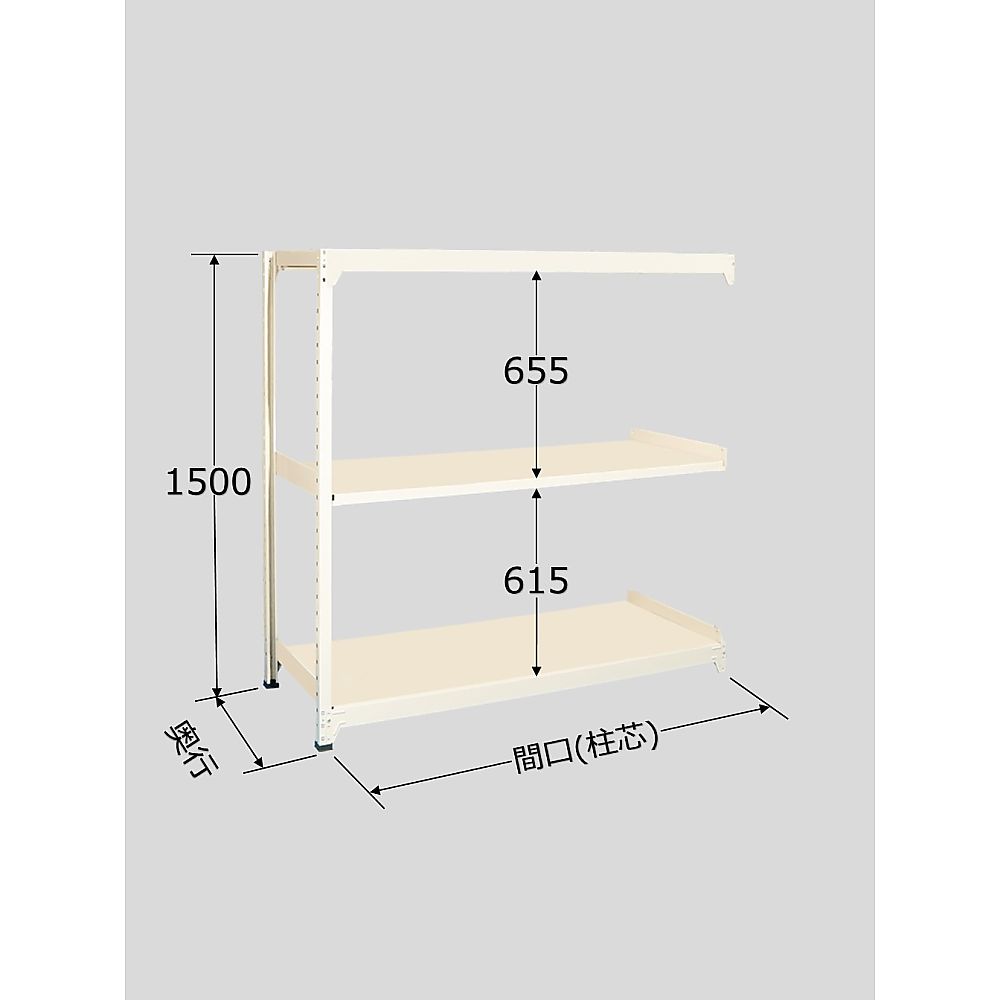 サカエ ラークラック　150kg/段　連結　高さ1500mm　3段タイプ　W1200×D450×H1500mm RLW-9323R 1個