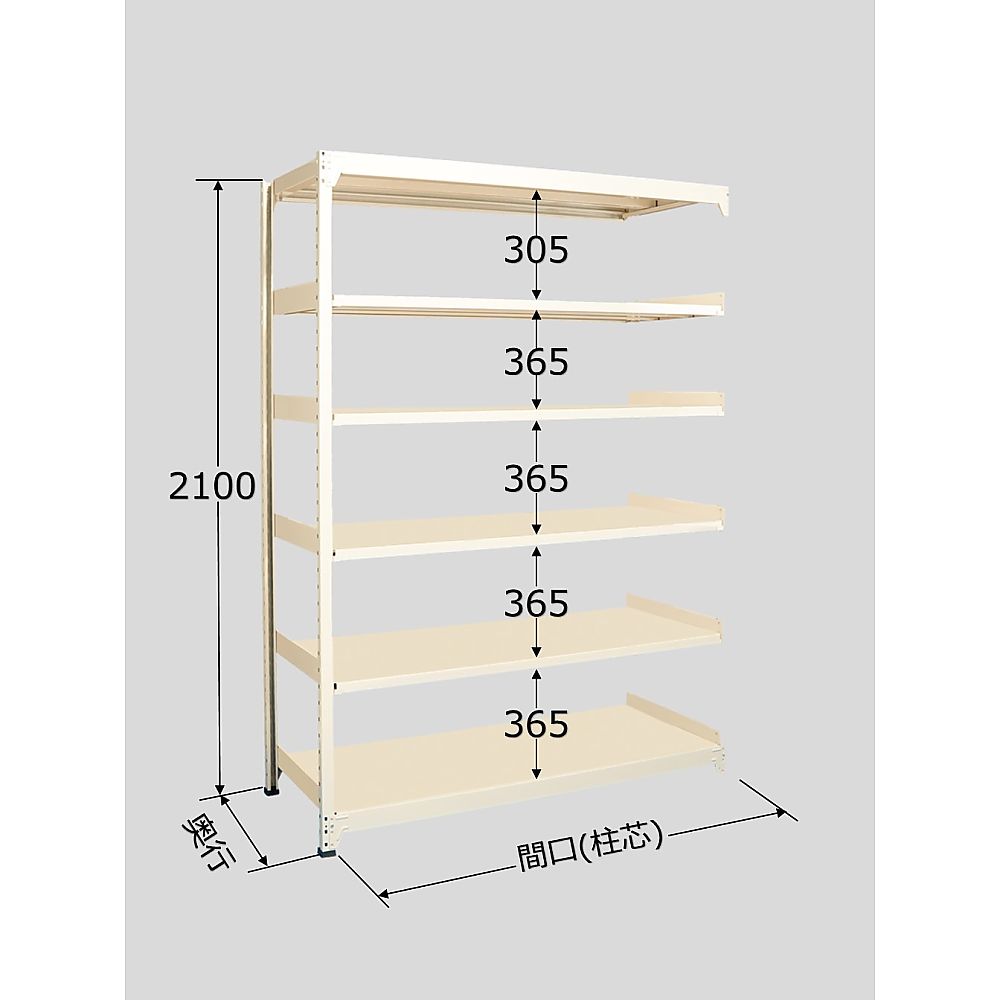 サカエ ラークラック 150kg/段 連結 高さ2100mm 6段タイプ W1200×D300×H2100mm RLW-2316R 1個