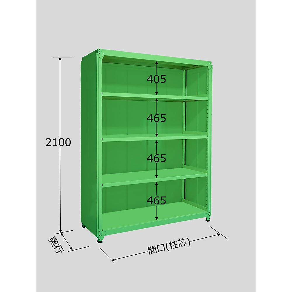サカエ ラークラック パネル付 150kg/段 単体 高さ2100mm 5段タイプ W1800×D450×H2100mm PRLG-2725 1個