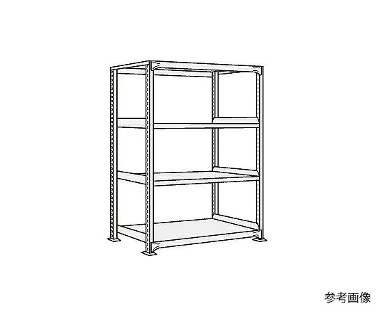 サカエ 中軽さ棚NEW型 200kg/段 単体 高さ1800粍 4段手合い W1800×D450×H1800粍 NEW-1724 1個