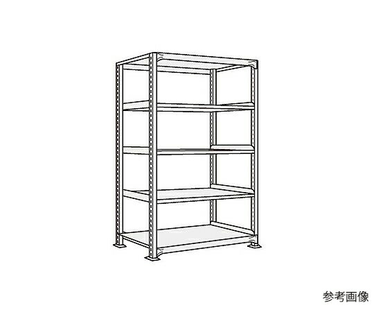 サカエ 中軽さ棚NEW型 200kg/段 単体 高さ1800粍 5段印字機 W1500×D600×H1800粍 NEW-1545 1個 その他-医薬品・コンタクト・介護