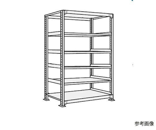 サカエ 中軽さ棚NEW型 200kg/段 単体 高さ2100粍 6段印字機 W1800×D300×H2100粍 NEW-2716 1個