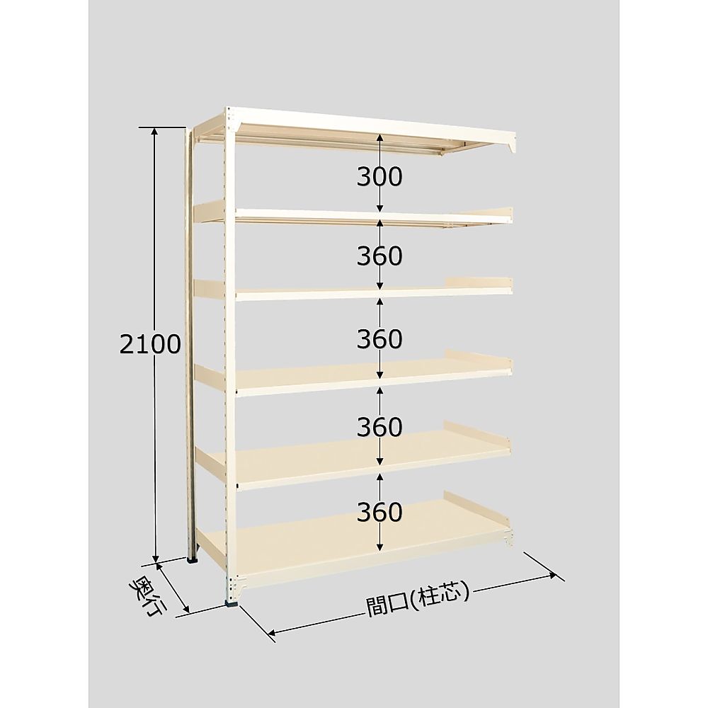 サカエ 中軽量棚MLW型 250kg/段 連結 高さ2100mm 6段タイプ W1500×D600×H2100mm MLW2546R 1個