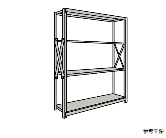 サカエ 掛け目棚NR型 1000kg/段 単体 高さ1810粍 4段印字機 W1800×D600×H1800粍 NR-1744 1個