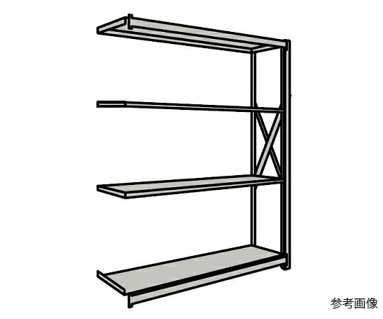 サカエ 掛け目棚NR型 1000kg/段 繋ぎ合わせる 高さ2410粍 4段印字機 W1800×D900×H2400粍 NR-3764R 1個