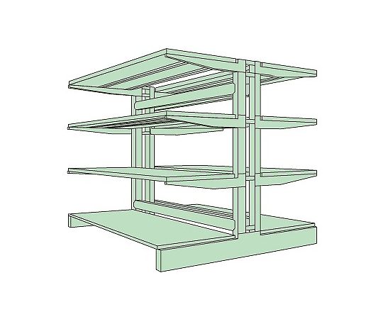 サカエ キャンチラック　250kgタイプ　単体　両面　高さ1500mm　W1750×D1068×H1500mm CR-11W3 1個