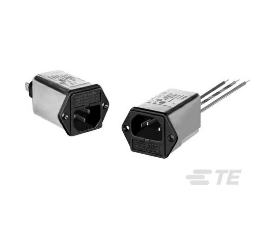 TE Connectivity EMIフィルタ 電源ラインフィルタ ノイズフィルタ 6A フランジマウント (0.5 mA 6EGG1C-2 1個