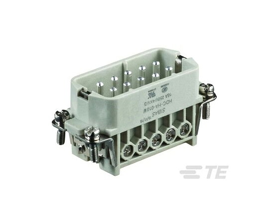 TE　Connectivity ヘビーデューティパワーコネクタ HDC HA シリーズ オス 10極 10A 250 V 1箱（10個入） T2010102101-000 1箱(10個入) 15,944円