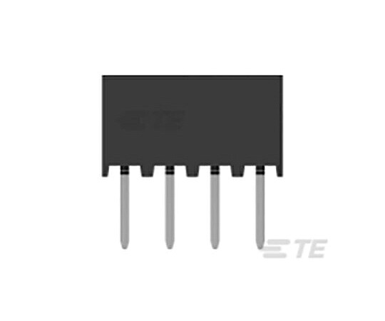 TE　Connectivity 基板接続用ソケット 4 極 2mm 1 列 スルーホール 1セット（65個入） 2314876-4 1セット(65個入)