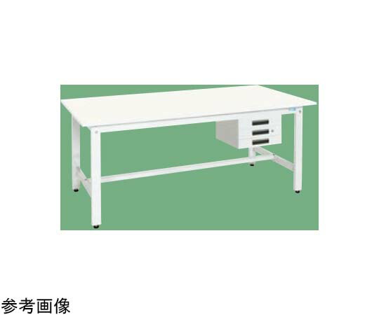 サカエ 軽量作業台（KK/350kg/抗菌・抗ウイルスポリ天板/H740/引出付）1800×900×740mm パールホワイト KK-70CVPW 1台