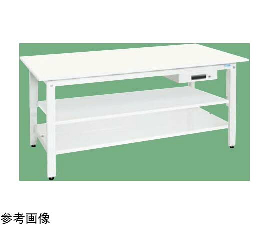 サカエ 軽さ御役目台（KH/350kg/抗菌・抗濾過性病原体ポリ天板/H800/中棚引出付）1200×750×800粍 パール白いこと KH-49AVPWT2 1台