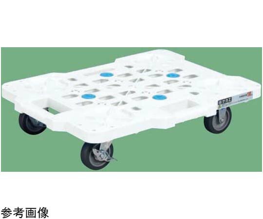 サカエ サカエメッシュキャリー（ストッパー付）620×430×118粍（エラストマー車 4輪自在（ストッパー付2輪））白いこと 10台入 SCR-M450EWSX 1書き割り(10台入)