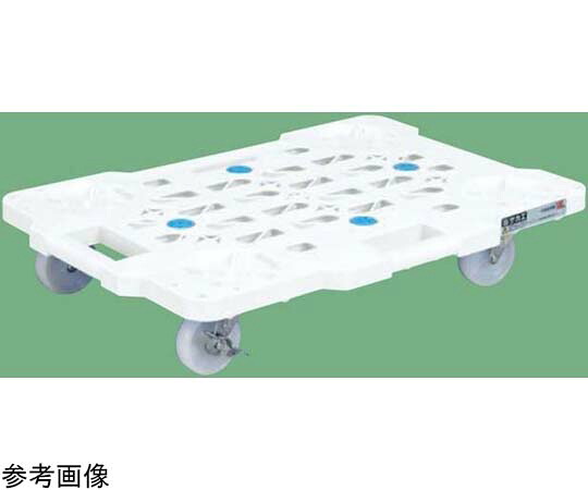 サカエ サカエメッシュキャリー（ストッパー付）620×430×118粍（ナイロン車 4輪自在（ストッパー付2輪））白いこと 10台入 SCR-M450NWSX 1書き割り(10台入)
