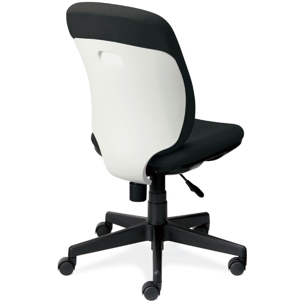 【大型直送商品】プラス プリセア ホワイトシェル 布張り ハイバック 肘なし ブラック KC-K53SL BK 1台