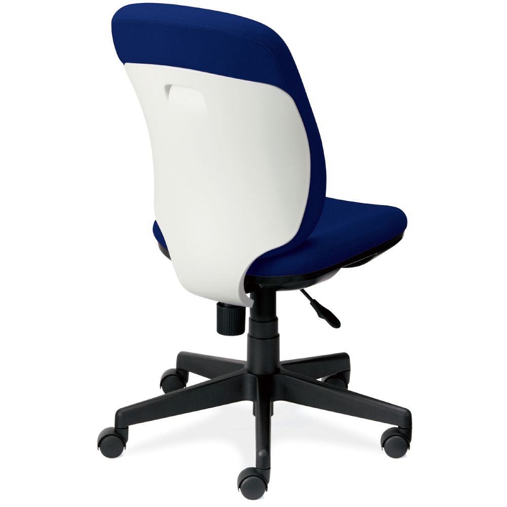 【大型直送商品】プラス プリセア ホワイトシェル 布張り ハイバック 肘なし ブルー KC-K53SL BL 1台