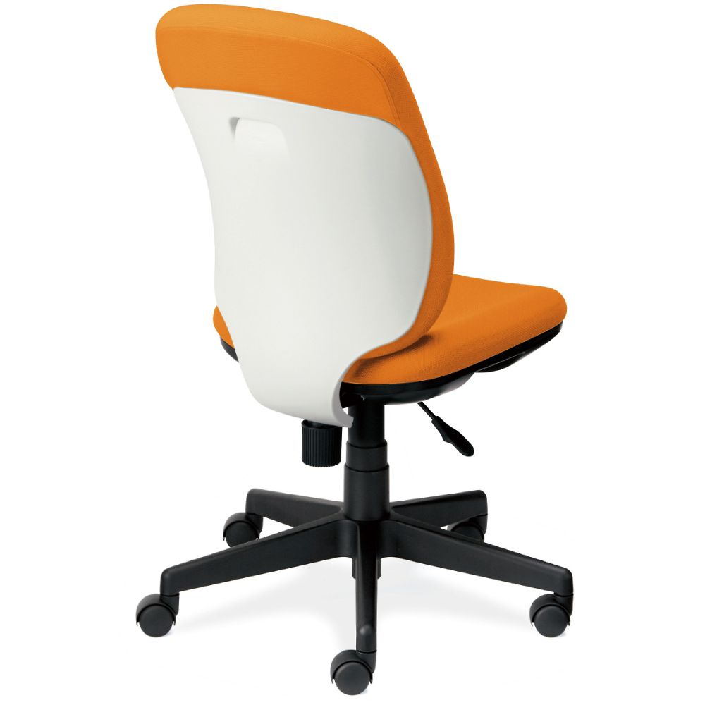 【大型直送商品】プラス プリセア ホワイトシェル 布張り ハイバック 肘なし オレンジ KC-K53SL OR 1台