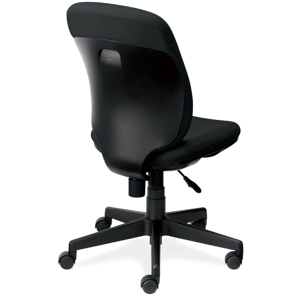 【大型直送商品】プラス プリセア ブラックシェル 布張り ハイバック 肘なし ブラック KC-K63SL BK 1台
