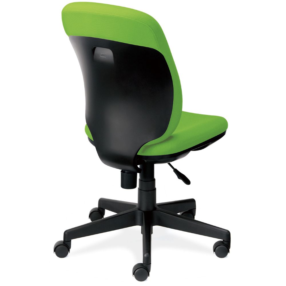 【大型直送商品】プラス プリセア ブラックシェル 布張り ハイバック 肘なし イエローグリーン KC-K63SL YG 1台 35,646円