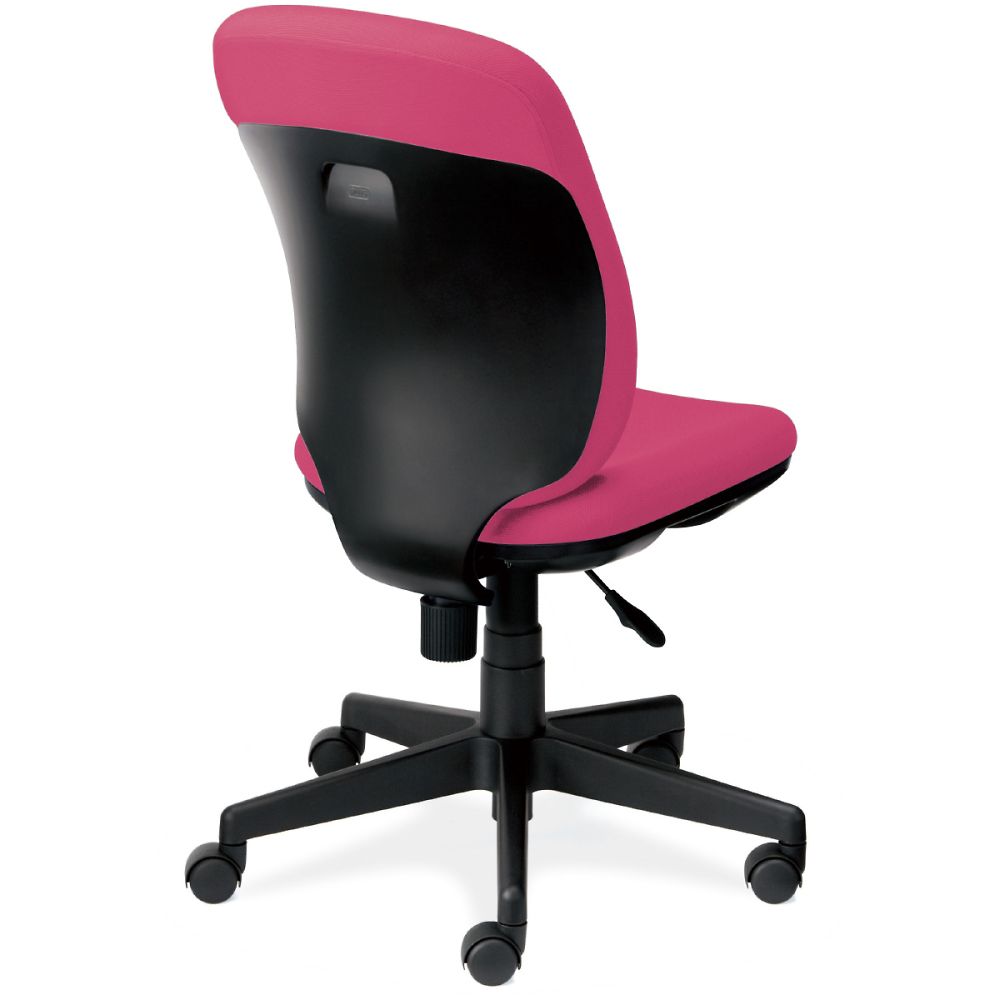 【大型直送商品】プラス プリセア ブラックシェル 布張り ハイバック 肘なし ピンク KC-K63SL PK 1台