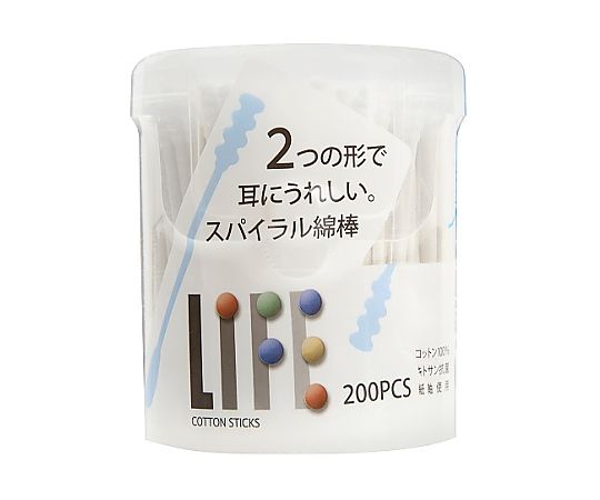 平和メディク ライフスパイラル綿棒 1ケース（200本×60個入） 6136 1ケース(200本×60個入)