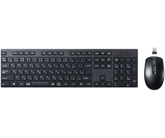 サンワサプライ 静音マウス付ワイヤレスキーボード SKB-WL39SETBK 1セット