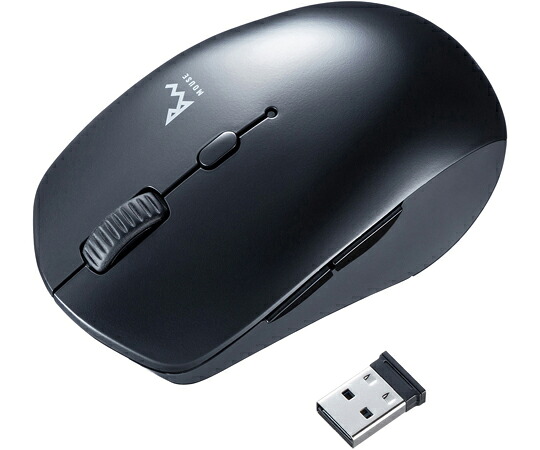 サンワサプライ 静音ワイヤレスブルーLEDコンボマウス（ブラック） MA-WBTBL193BK 1セット