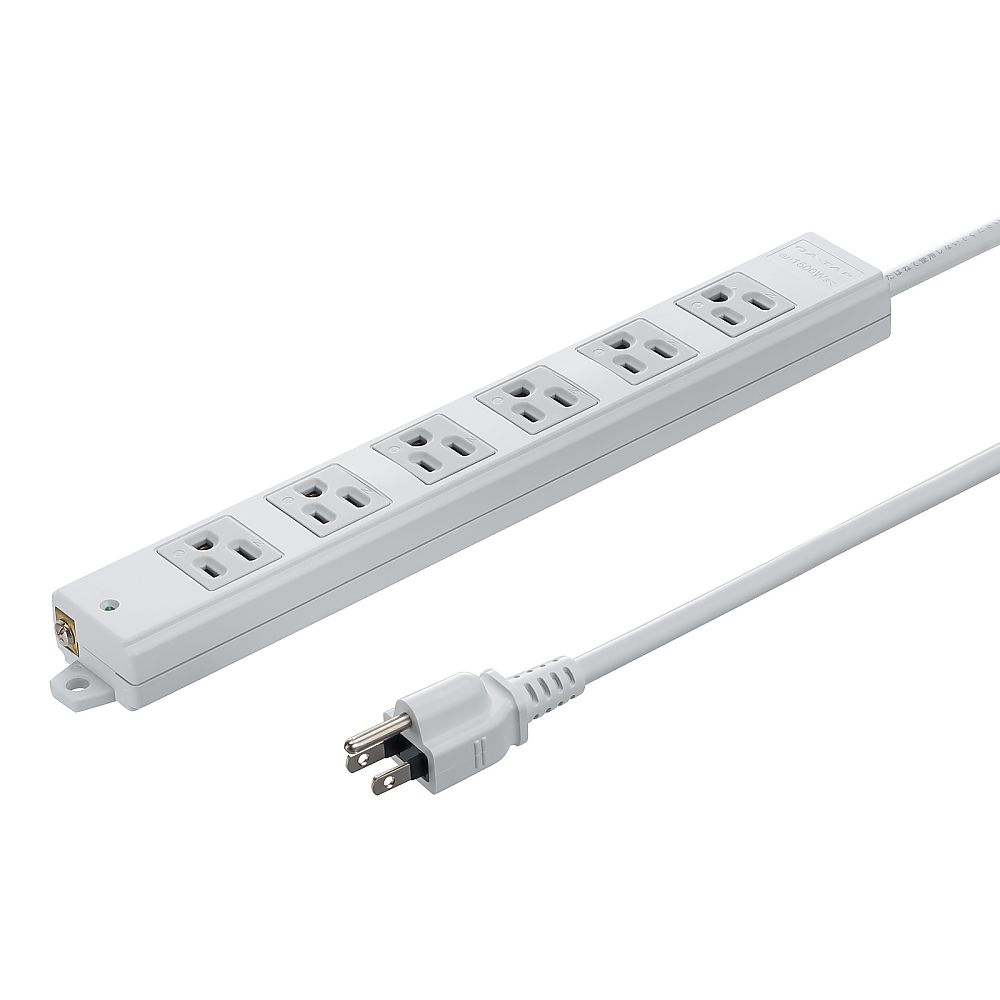 サンワサプライ 工事物件タップ 6個口 3m TAP-KS6N-3 1個