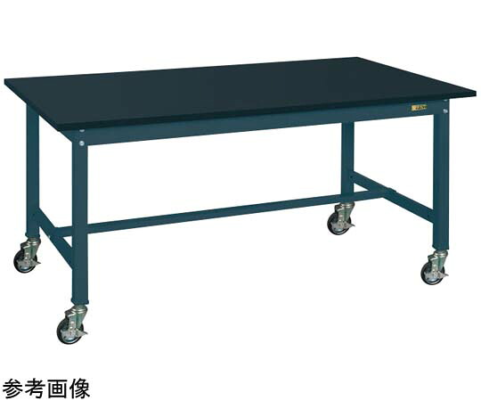 サカエ 中量やり方台（KT手合い 耐荷重300kg 風変わりアクリル樹脂系脂天板 H830 キャスター付）W1500×D750×H830粍 KT-593CHCBD 1個