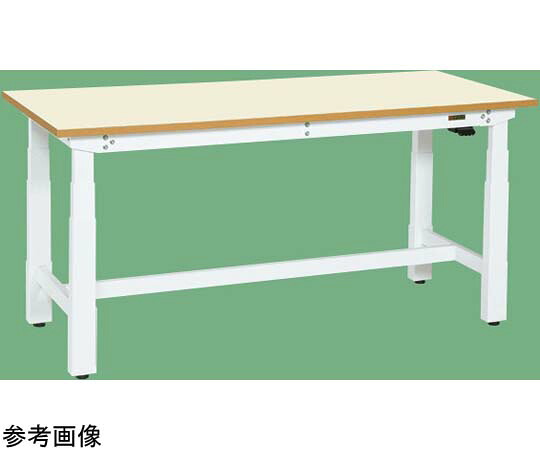 サカエ 電動昇降やり方台（掛け目手合い 耐荷重250kg メラミン天板 H630～1280）W1500×D750×H630～1280粍 白いこと DKN-157IMW 1個