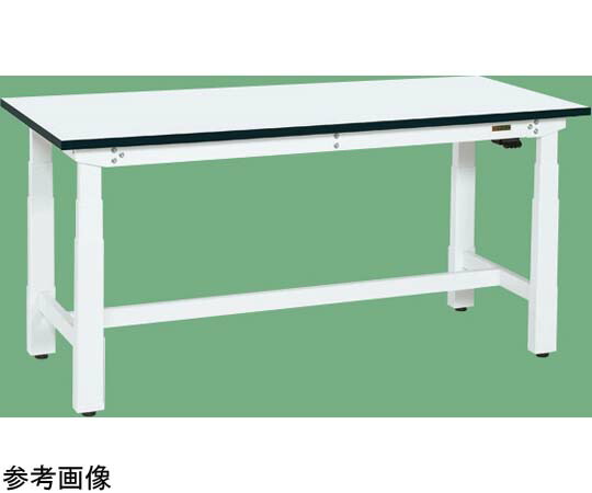 サカエ 電動昇降やり方台（掛け目手合い 耐荷重250kg メラミン天板 H630～1280）W1500×D750×H630～1280粍 白いこと DKN-157MW 1個