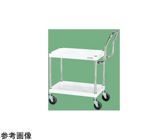 サカエ CSパール手押し車（中量引き取り手ご機嫌印字機 サイレントエラストマー車 H600 2段）W600×D400×H600粍 パール白いこと CSP-6062HTSEW 1個 治療機器-その他-医薬品・コンタクト・介護