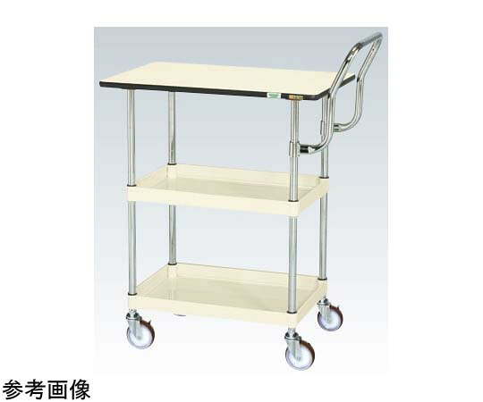 サカエ CSパール手押し車（中量受け取り人御機嫌手合い サイレントエラストマー車 天板付）W900×D600×H900粍 象牙色 CSP-9082PHTSEI 1個