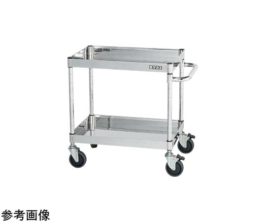 サカエ ステンレスCSパールワゴン（SUS304 サイレントエラストマー車 ダブルストッパー仕様）W600×D400×H606mm CSP3-6062DSE 1個