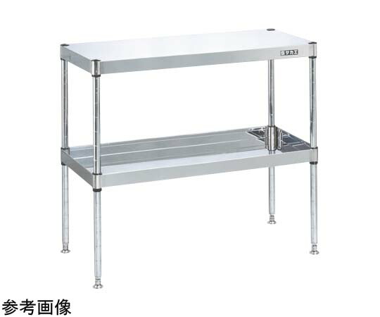 サカエ ステンレスCSパールワゴン（SUS304 固定タイプ H780 2段）W900×D600×H780mm CSPN3-9072 1個