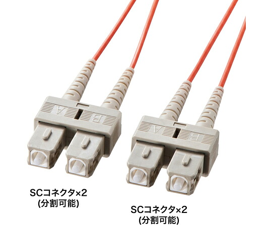サンワサプライ 眼鏡型光衣料繊維有線テレビ（マルチ50μm、SC×2-SC×2、30m） HKB-SCSC5-30N 1本