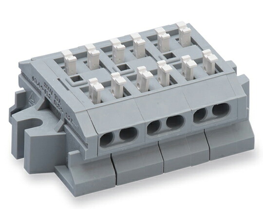 サトーパーツ 中継用スクリューレス端子台 5mmピッチ 10A 300V 4穴/極 18極 フランジ有り ML-1700-B-18P 1個