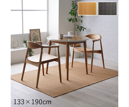 イケヒコ・コーポレーション スペル カーペット デスクカーペット ブラック 133×190cm 1341470038203 1枚