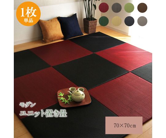 イケヒコ・コーポレーション プラード カーペット 置き畳 チャコールグレー 70×70×1.7cm 単品 1110760300408 1枚