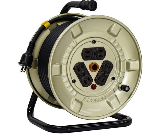 日動工業 コードリール 100V 屋内用 アース無し 極太3.5mm2電線 コンセント6個付 20m NNP-206F 1個