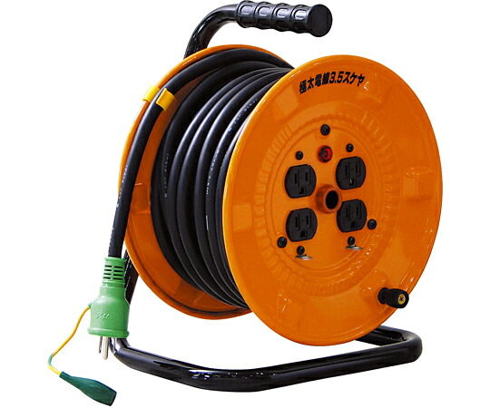 日動工業 コードリール 100V 屋内用 アース付 極太3.5mm2電線 20m NNP-E24F 1個