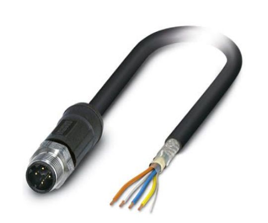 フエニックス・コンタクト イーサネットケーブル  5m  黒  遮蔽物付き添い人 1454215 1個 医薬品・コンタクト・介護-その他