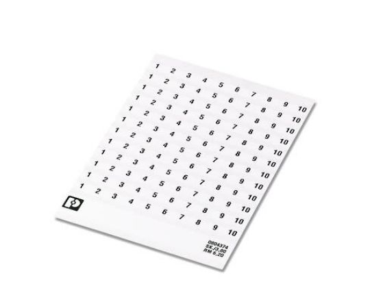 フエニックス・コンタクト 0804374：0011 SK マーカーカード for use with 端子台 粘着剤 1袋(10個入) 0804374:0011 1袋(10個入)