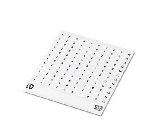 フエニックス・コンタクト 0804549：0091 SK マーカーカード for use with 端子台 粘着剤 1袋(10個入) 0804549:0091 1袋(10個入)
